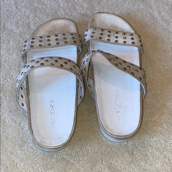 J/Slides NYC Birkenstock Metallic Studded Sandals - Picture 3 of 6